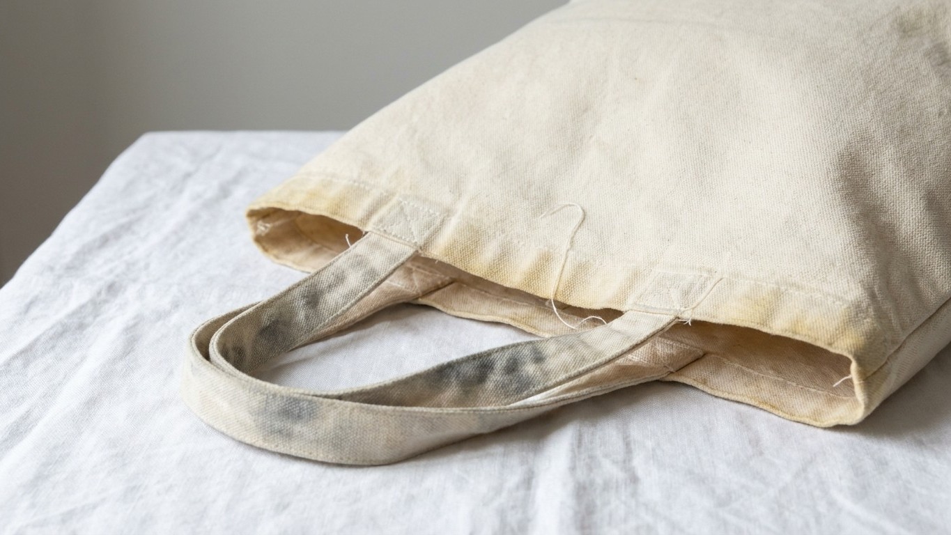 Mon sac en toile était jauni depuis des mois : un seul geste sans chimie a tout changé