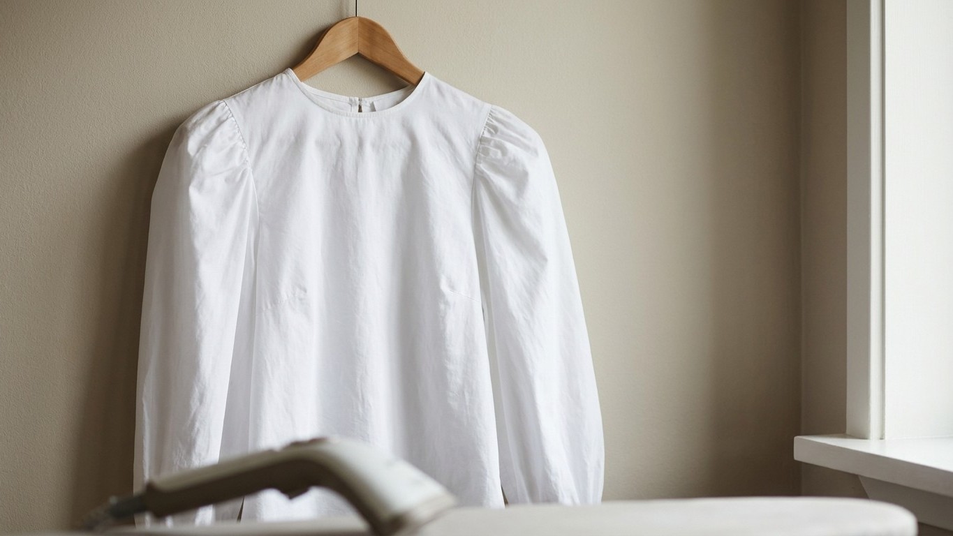 Je repassais mes blouses à plat depuis des années : le jour où j'ai compris pourquoi le volume ne revenait jamais