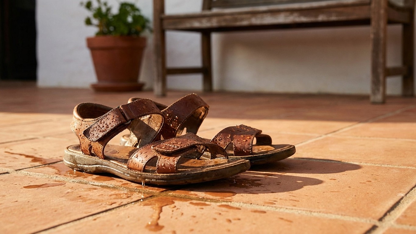 Pourquoi les Grecs plongent leurs sandales neuves dans une bassine la veille de les porter