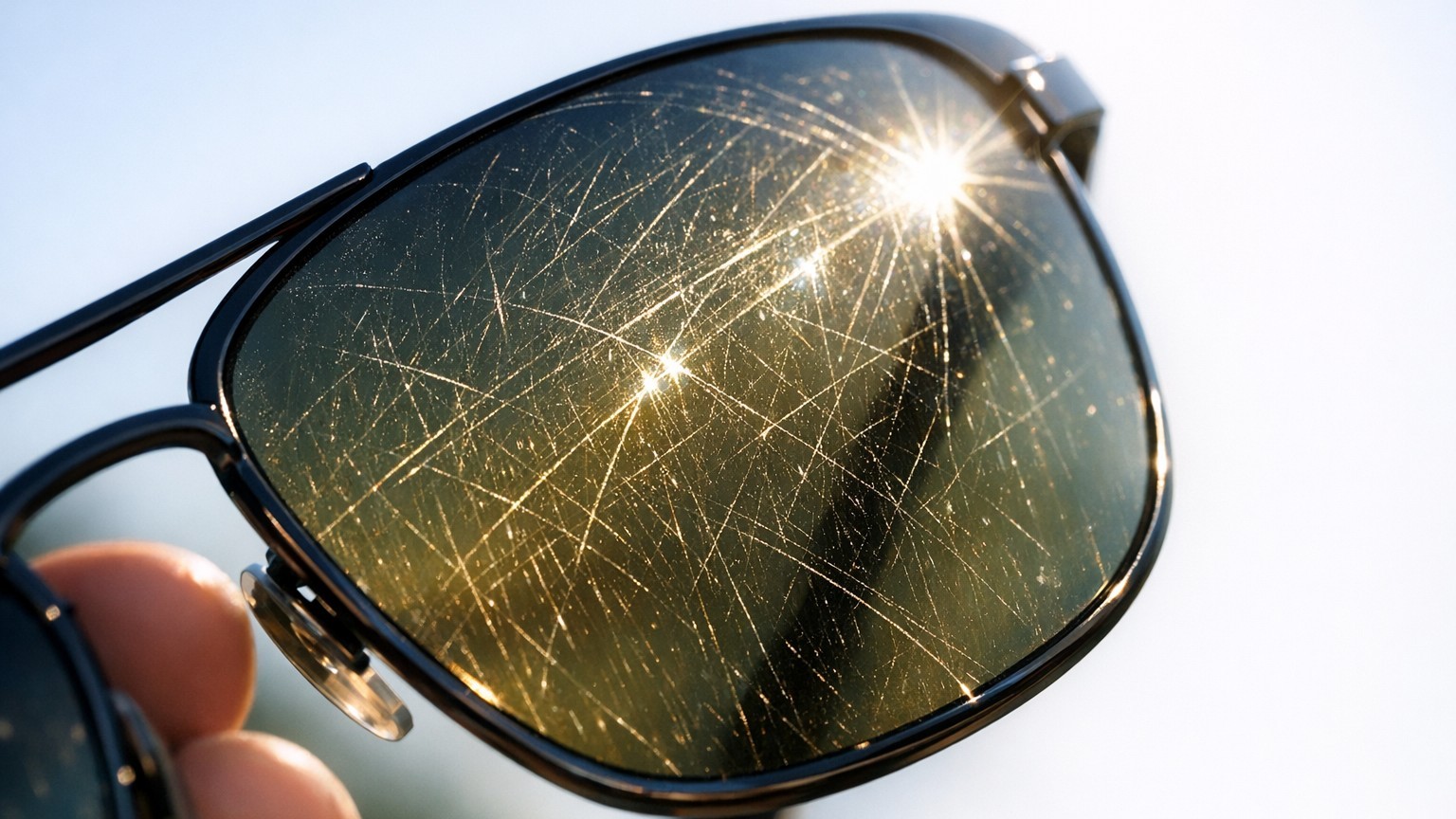 J'essuyais mes lunettes de soleil avec mon t-shirt depuis des années : le jour où je les ai inclinées sous la lumière, j'a...