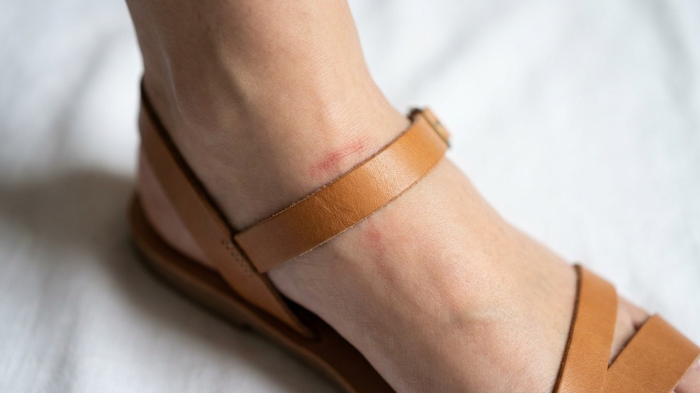 Je portais mes sandales neuves dès le premier jour : la marque au coup de pied m'a fait comprendre mon erreur