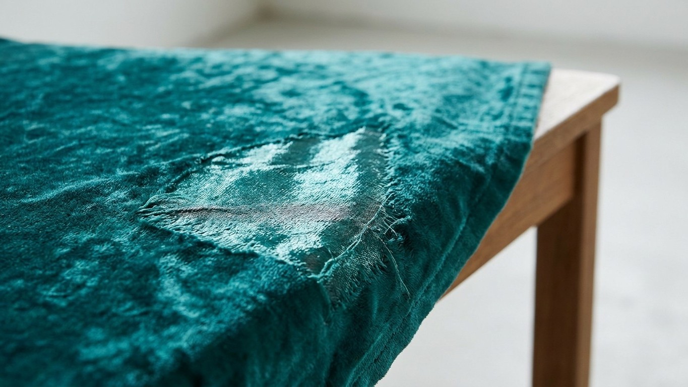 Je rangeais ma veste en velours pliée chaque été : en la sortant ce matin, j'ai compris pourquoi les poils ne se relèvent ...