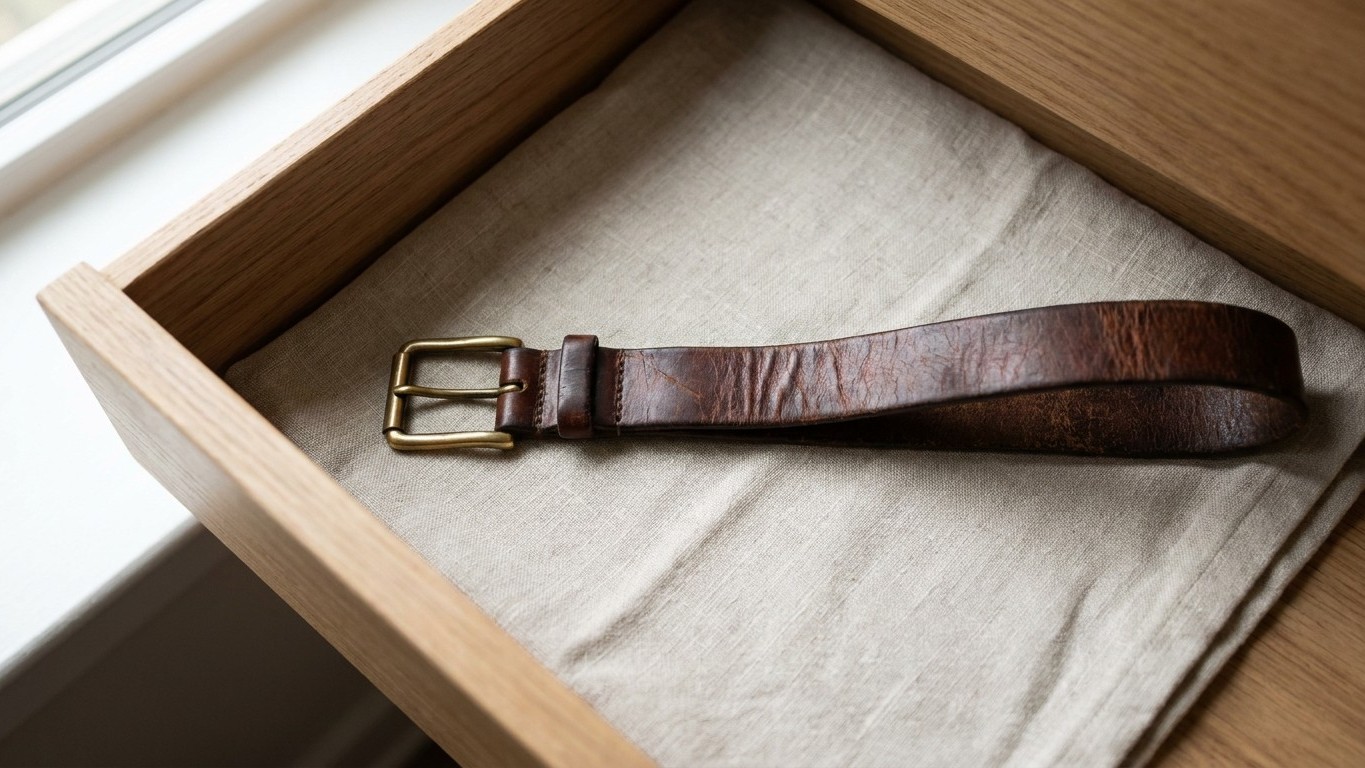 Je rangeais mes ceintures enroulées dans un tiroir : un maroquinier m'a montré pourquoi le cuir craquait chaque printemps