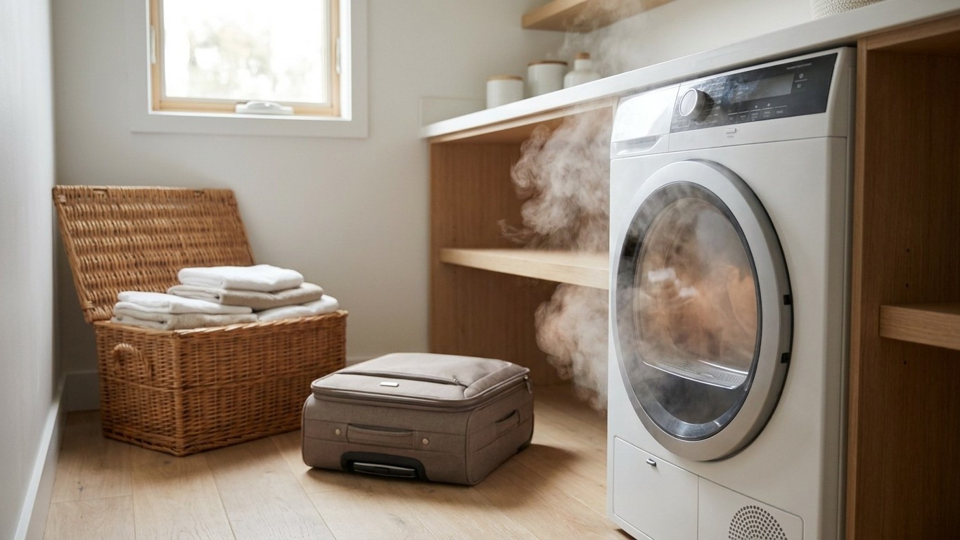 Ma voisine passe toujours ses vêtements au sèche-linge en rentrant de vacances et ce n'est pas pour gagner du temps