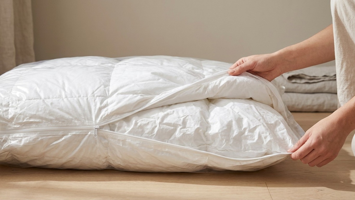 On s'obstine tous à ranger la couette en plumes sous vide pour gagner de la place : ce geste écrase pourtant définitivemen...