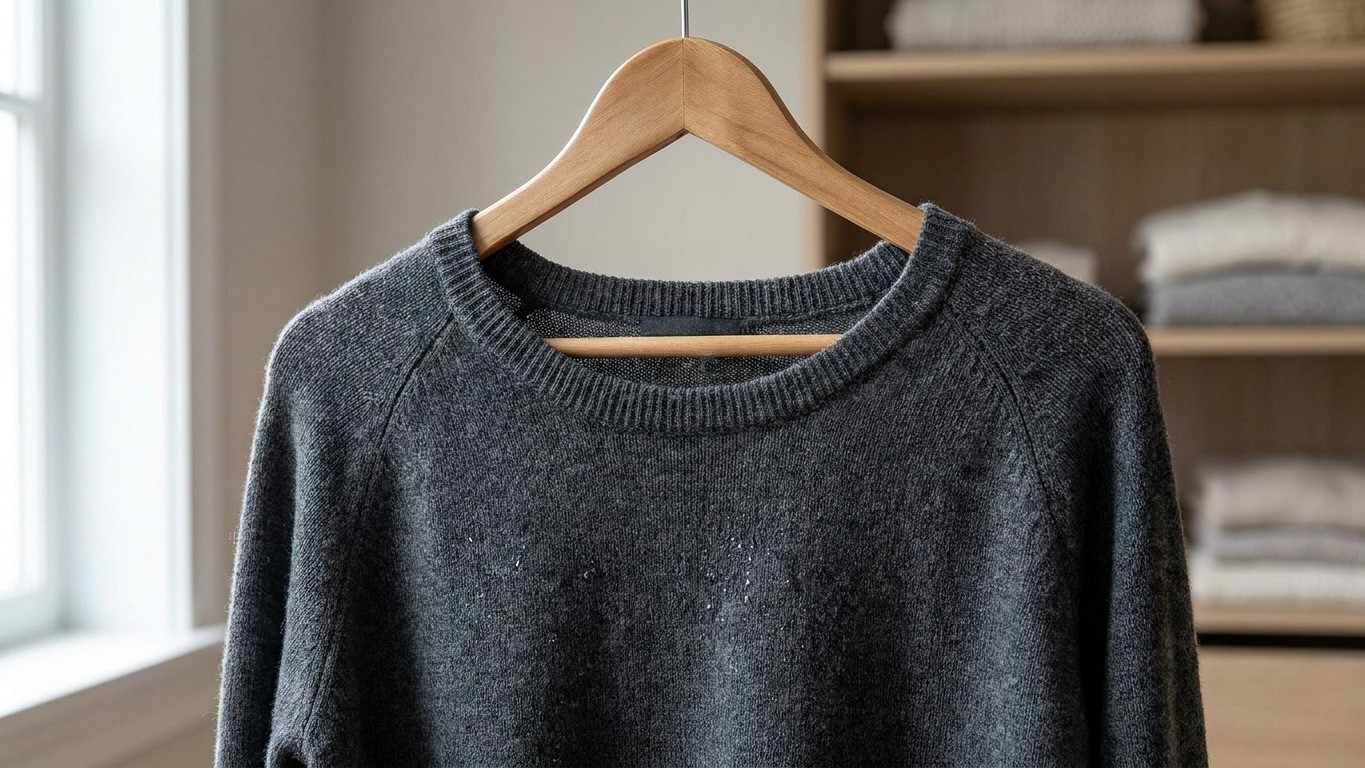 J'ai lavé mon pull en cachemire à la main juste pour le ménager : c'est en le suspendant à un cintre pour la nuit que j'ai...