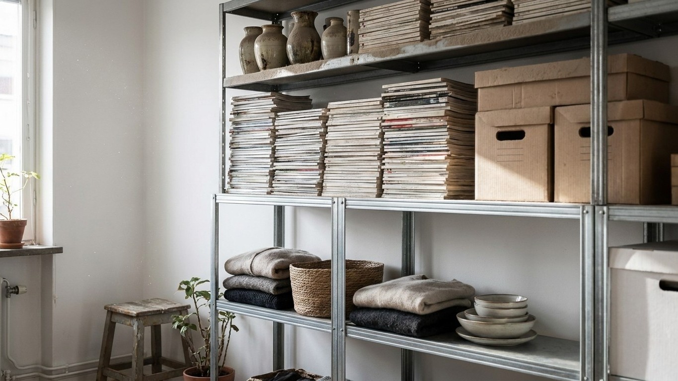 J'ai monté mes étagères jusqu'au plafond dans mes 20 m² juste pour tout caser : au bout de six mois, j'ai compris ce que j...