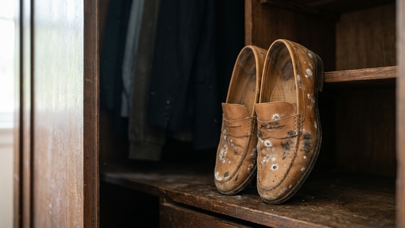J'ai rangé mes chaussures en cuir dans le placard dès la fin de l'été juste pour libérer l'entrée : aux premiers jours fra...