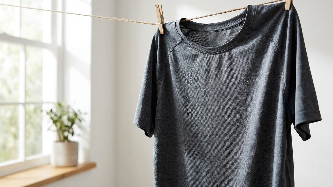 Mes t-shirts de sport sentaient encore à la sortie du lave-linge : la réponse tenait dans une seule ligne de l'étiquette