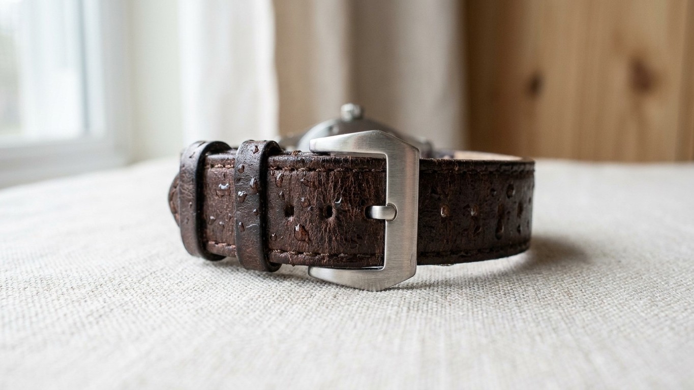 On s'obstine tous à essuyer le bracelet en cuir avec un coin de serviette après la baignade, alors que c'est le geste d'ap...