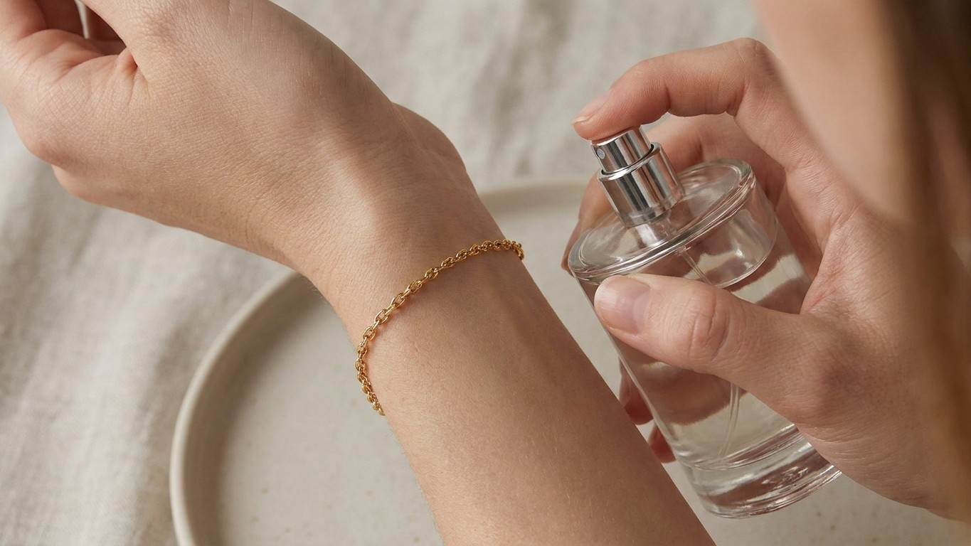 On s'obstine tous à se parfumer une fois habillés et bijoux en place, alors que c'est l'ordre de ces deux gestes qui décid...