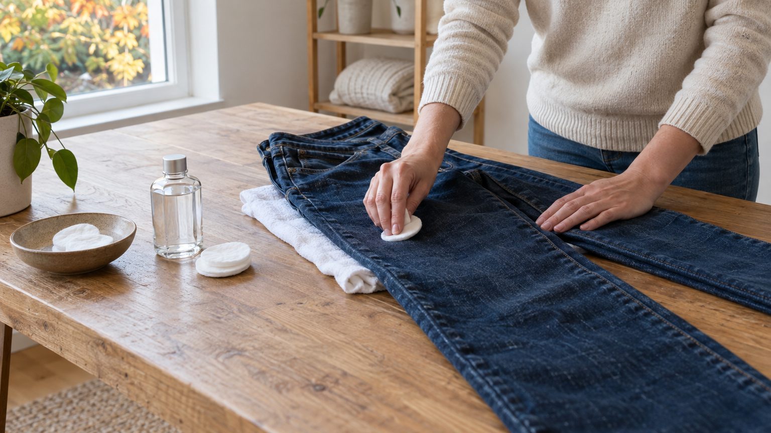 Tache d'encre sur un jean : comment l'enlever avec de l'alcool avant le lavage, sans l'étaler