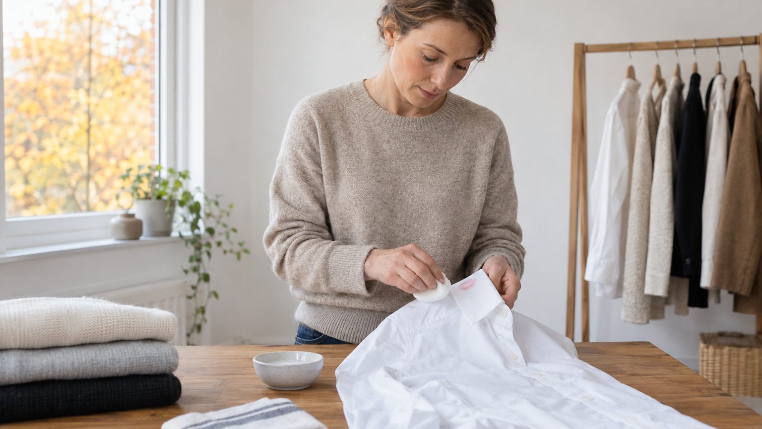 Tache de rouge à lèvres sur chemise blanche : la bonne méthode selon le tissu
